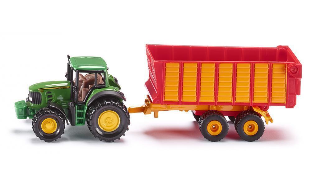 ماشین فلزی سیکو «تراکتور ژاندیر با تریلر سیلو» Siku John Deere with Silage Trailer 1650